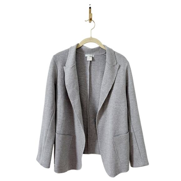 Avant Toi 100% Virgin Wool Made in Italy Knit Blazer Sweater Gray Small - Picture 1 of 7